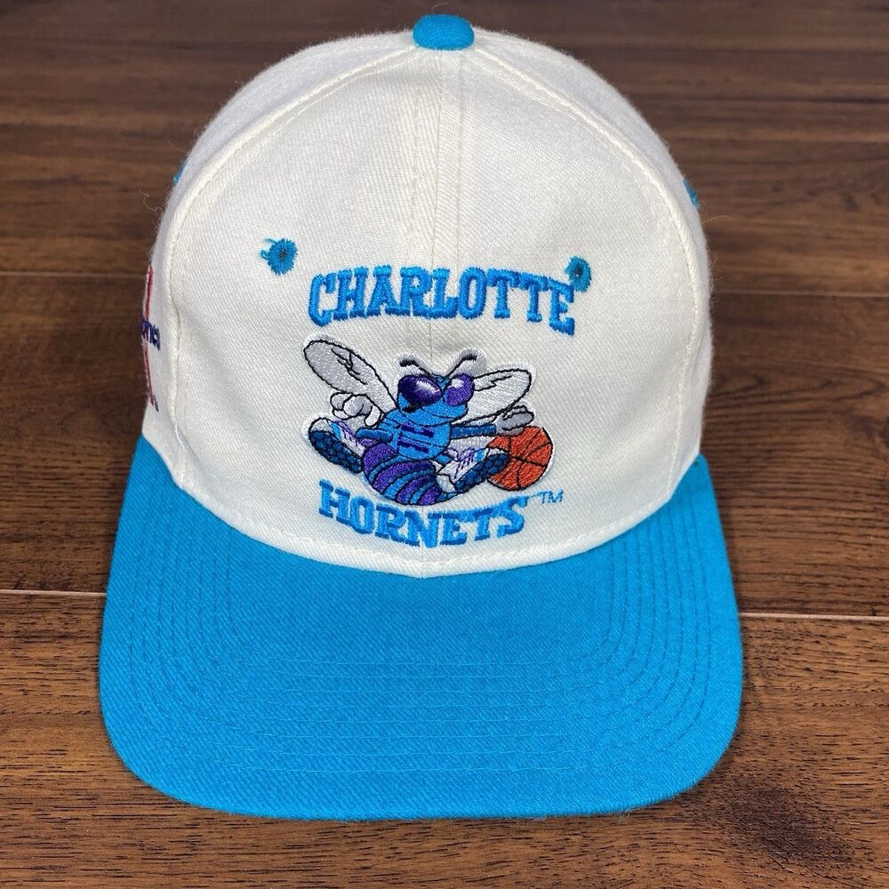 Vintage Charlotte Hornets Sports Specialties WOOL Cap Hat Fitted Size‎ 7 NBA